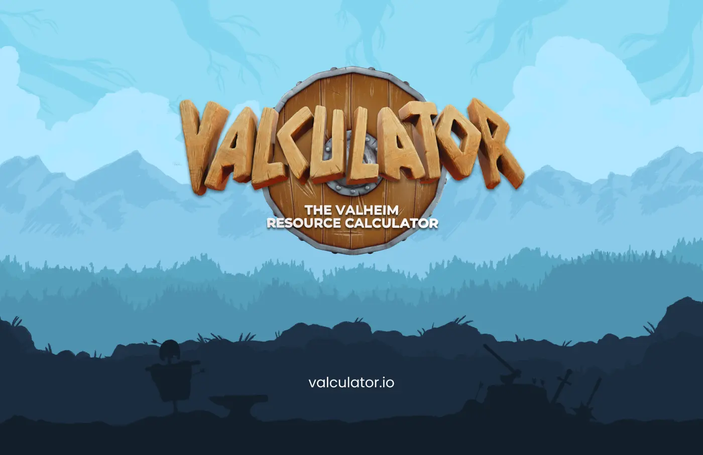The illustrated landscape used on the Valculator homepage