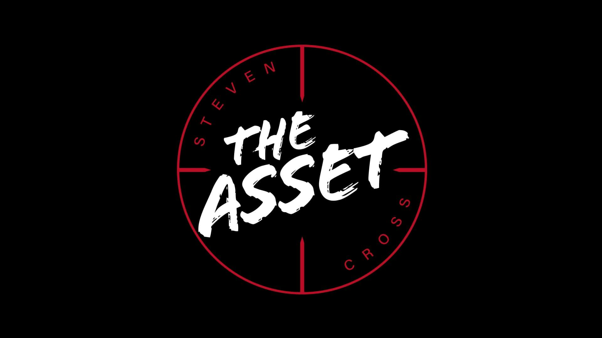The logo for wrestler the Asset Steven Cross. The logo sits inside a giant sniper scope.